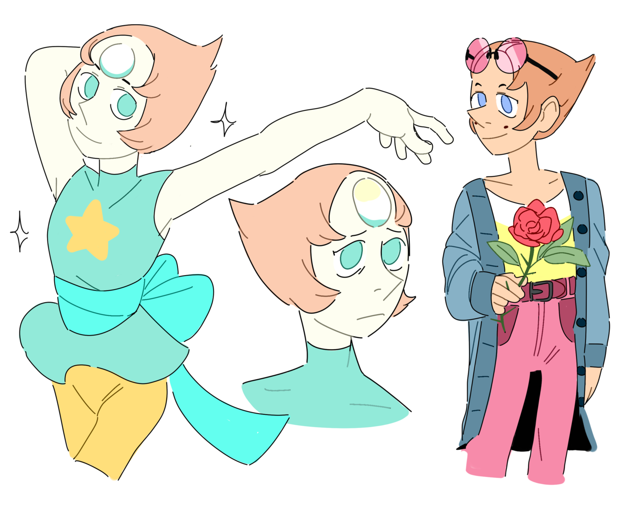 I try to draw the Pearls more into my style…