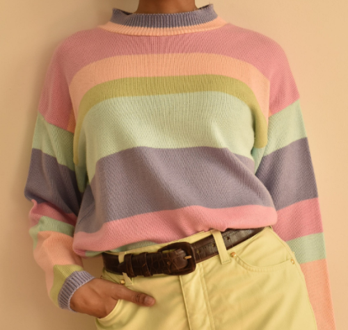 dirtshrines - vintage rainbow sweaters at shpsuki