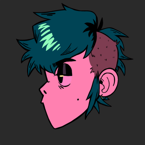 spookyyspace - a doodle of a punk rock hairstyle