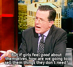 leanin - Colbert asking the hard-hitting questions. 