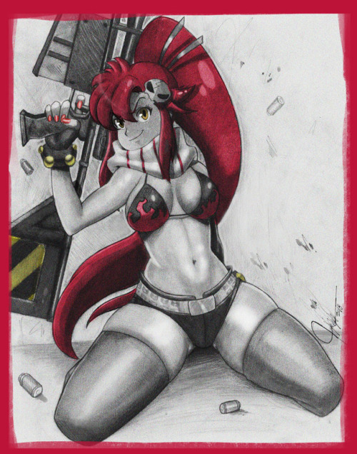 A pinup commission of Yoko Littner from Gurren...