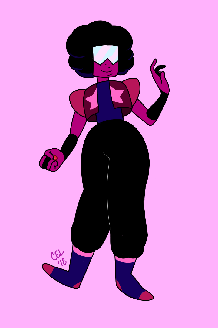 Fanart of @wait-this-isnt-my-blog ’s Garnet Redesign! What a unique ! I love her hair so much~☆! I included a transparent version as well.