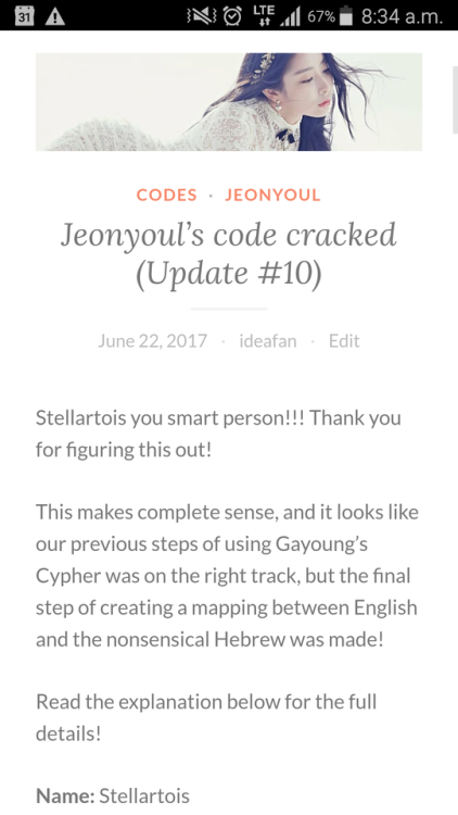 fyeahstellar - Jeonyoul’s code cracked.Guys -...