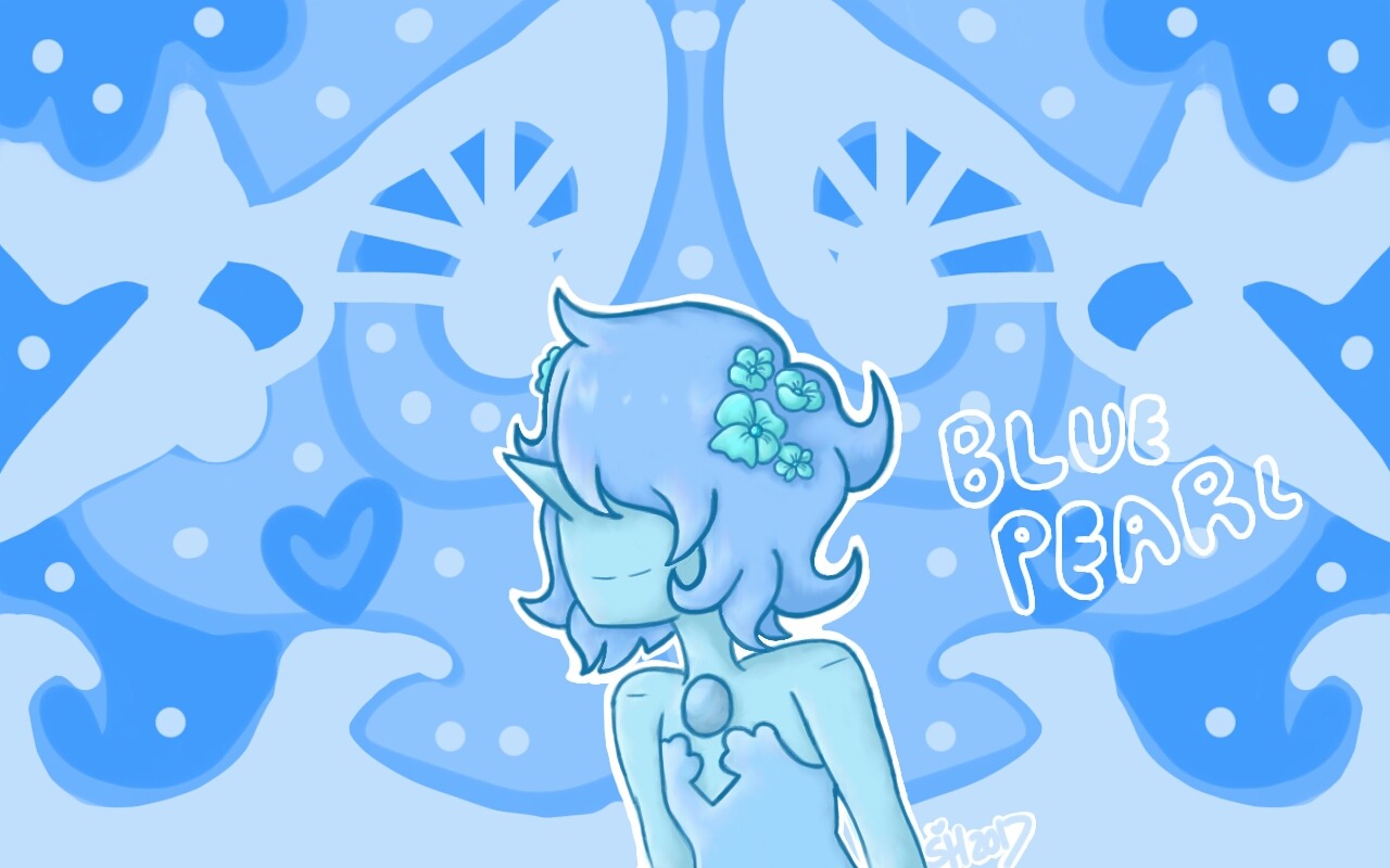 here’s an old digital drawing of Blue Pearl from last year