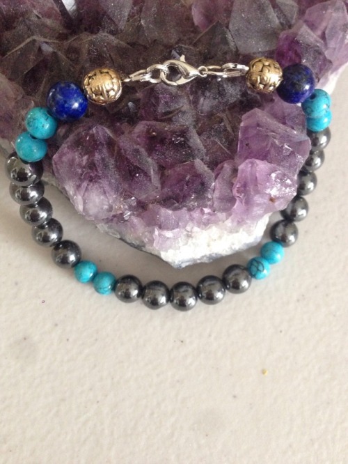 Unisex#bracelet#hemetite#turquoise#lapislazouli#stylish#And...