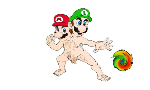 mergedwill - Mario and Luigi conjoined