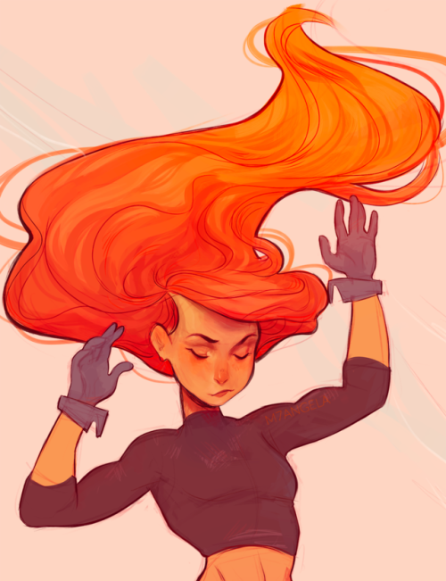 m7angela - windyThat’s starfire cosplaying as kim possible