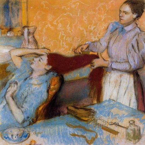 artist-degas - Woman Having Her Hair Combed, Edgar DegasMedium - ...