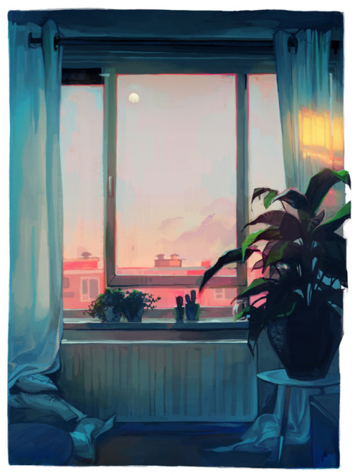 1000drawings - sunset  by Loish