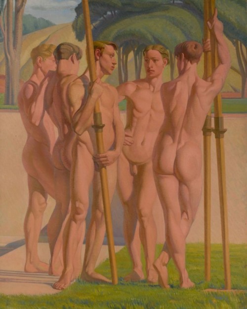ganymedesrocks - James Stroudley (1906 - 1985) - The Oarsmen, oil...