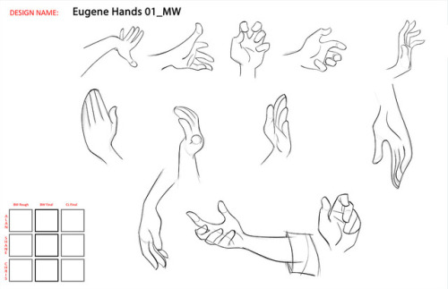 pupshroom - Drawing guidelines for Rapunzel and Eugene’s hands...