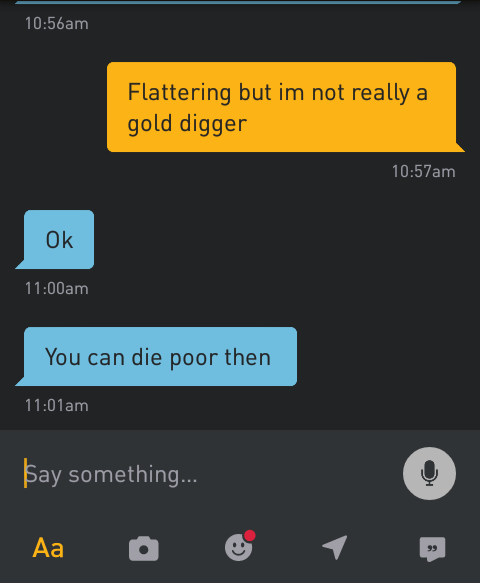 that-twink-over-there - hilariousgrindr - “You can die poor then”...