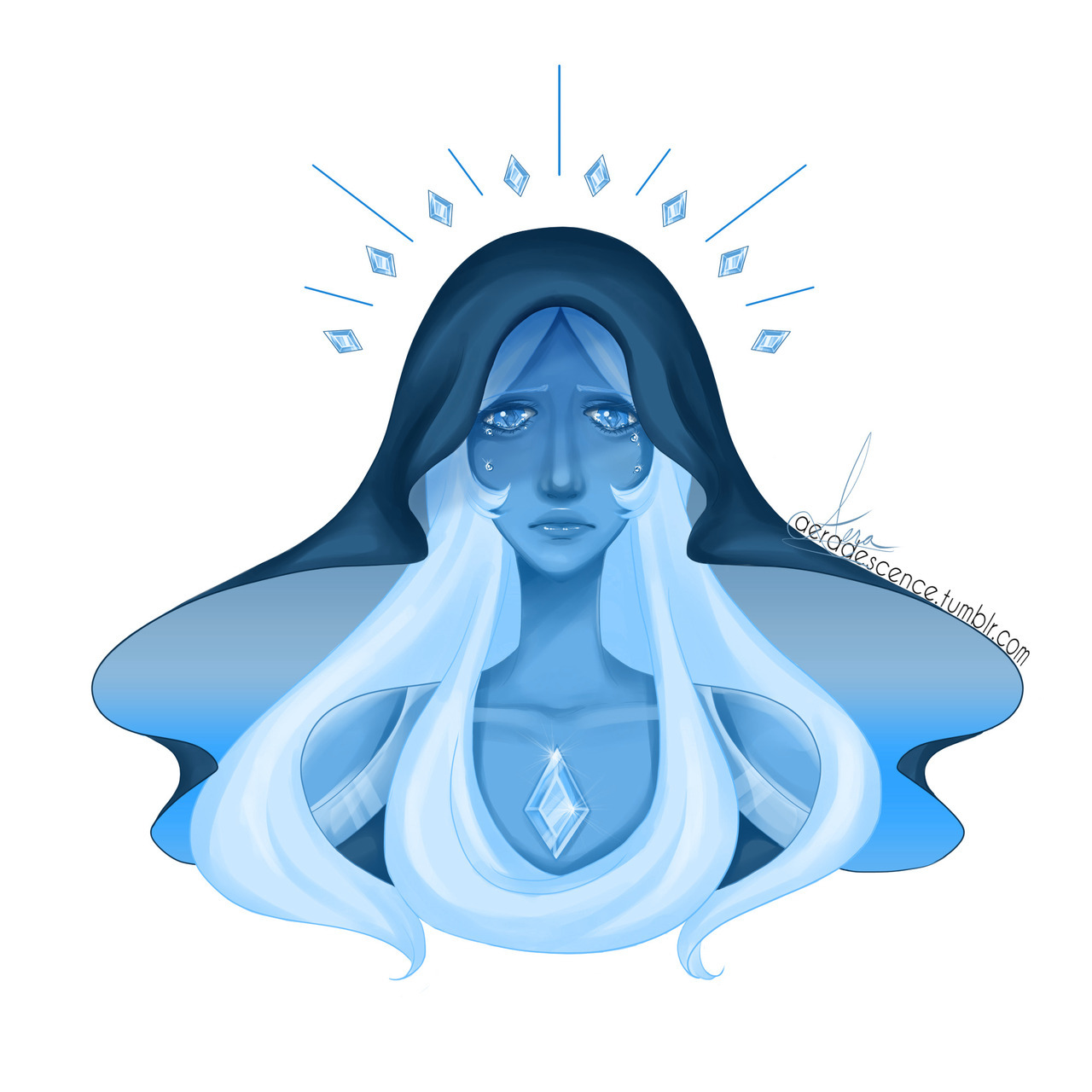 Bust commission of Blue Diamond for @shellbow My bust commissions are still open!