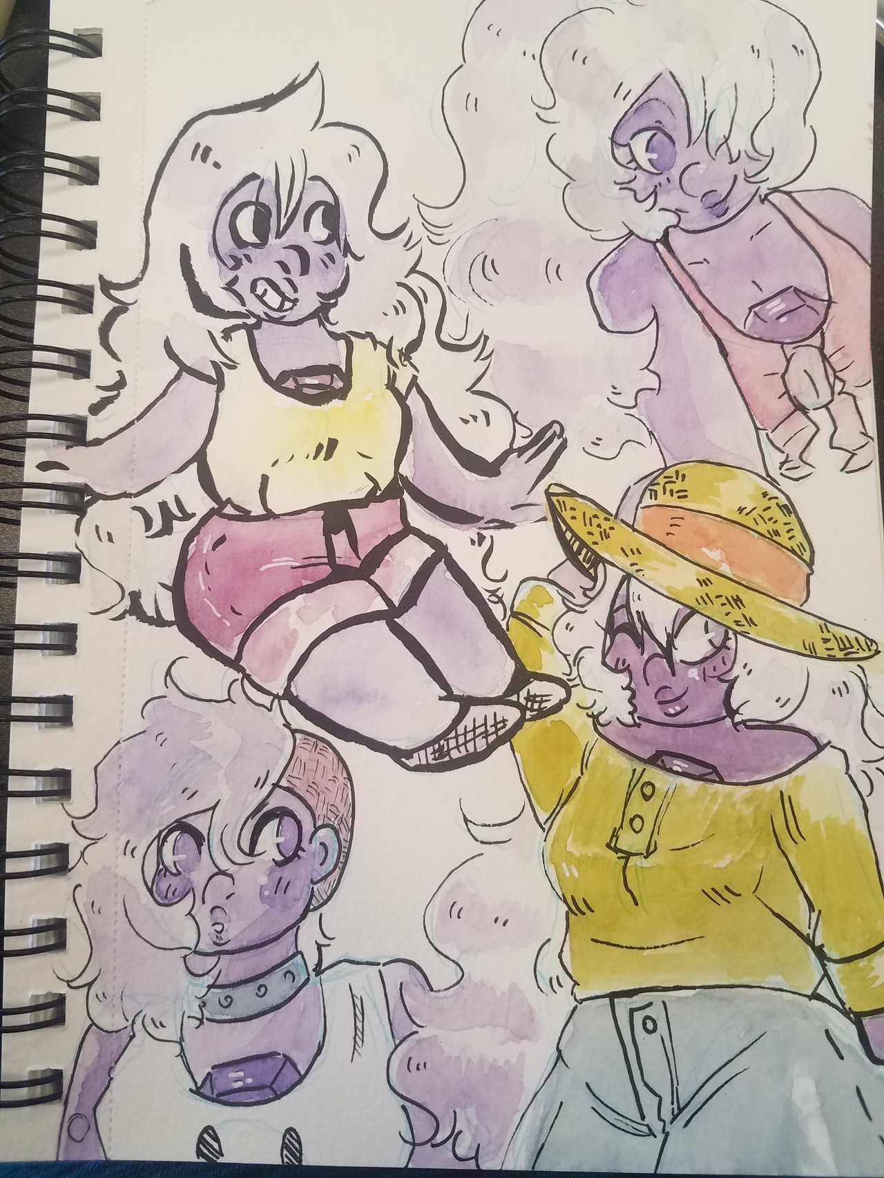 It’s a hot day so Imma draw my quartz sister queens.