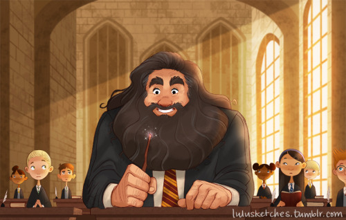 justanotherdrarryblog - lulusketches - Hagrid going back to...