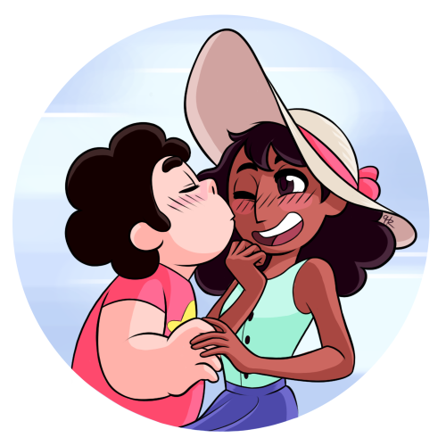 connversefangirl said: Hey there! I was wondering if you could draw Connie giving Steven a cute kiss on the cheek please Answer: This was cute and fun to draw! Thanks for the request