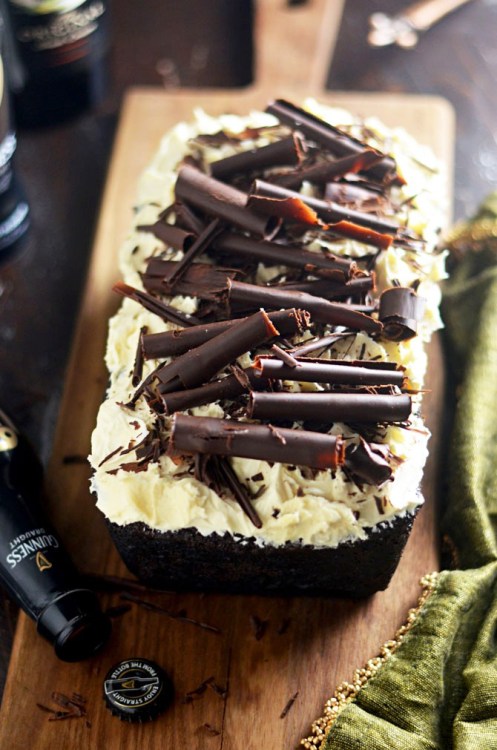 sweetoothgirl:Malted Guinness Chocolate Cake with Baileys...
