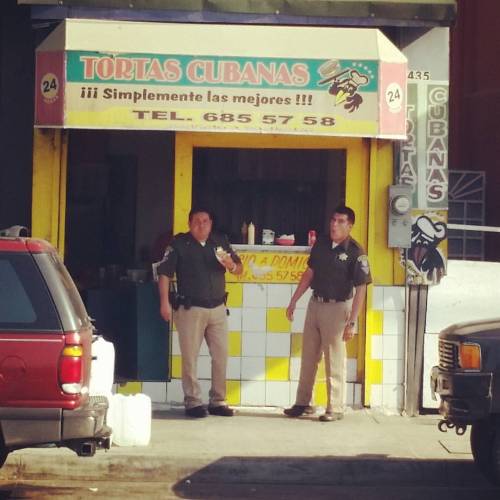 Torta time. #Tijuana cops. #Mexico #GdayUSA #PandGUSA