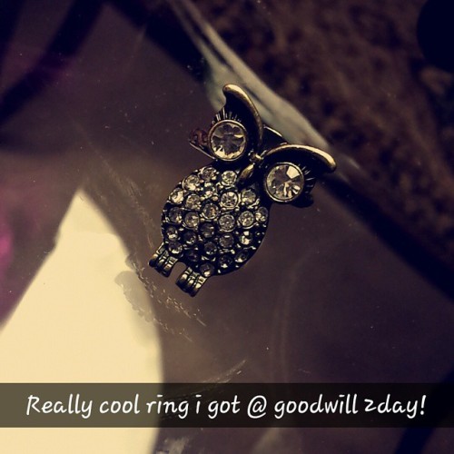 Owl ring I got at goodwill today! #sopretty #vintage #owl...