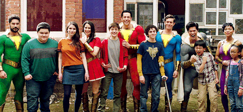 justiceleague - The Shazam Family cast on the set of Shazam!...
