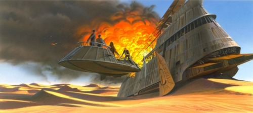 talesfromweirdland - Ralph McQuarrie’s designs for Jabba’s sail...