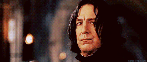 Image result for snape grin gif