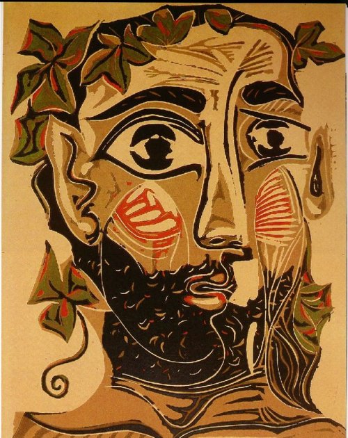 expressionism-art - Bearded man, 1962, Pablo PicassoSize - 35x27...