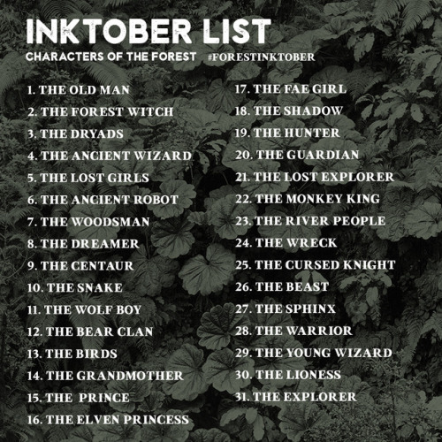 dropthedrawing:Preparing for Inktober 2017? #Hashtags now...