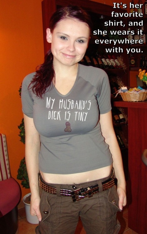 coocoocuckold - Her favorite shirt #cuckold #cuckoldcaptions...