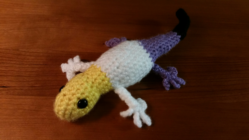 geckohq - Trans Pride Gecko Amigurumi Crochet ToyNonbinary...