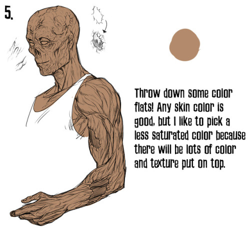 pirate-cashoo:A basic tutorial on how I do ghoul skin for...