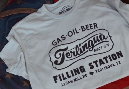 Back in stock, the Terlingua Filling Station tee, a tribute to...