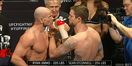 mrangrysmiley - Sean O'Connell has the best weigh-in stare...