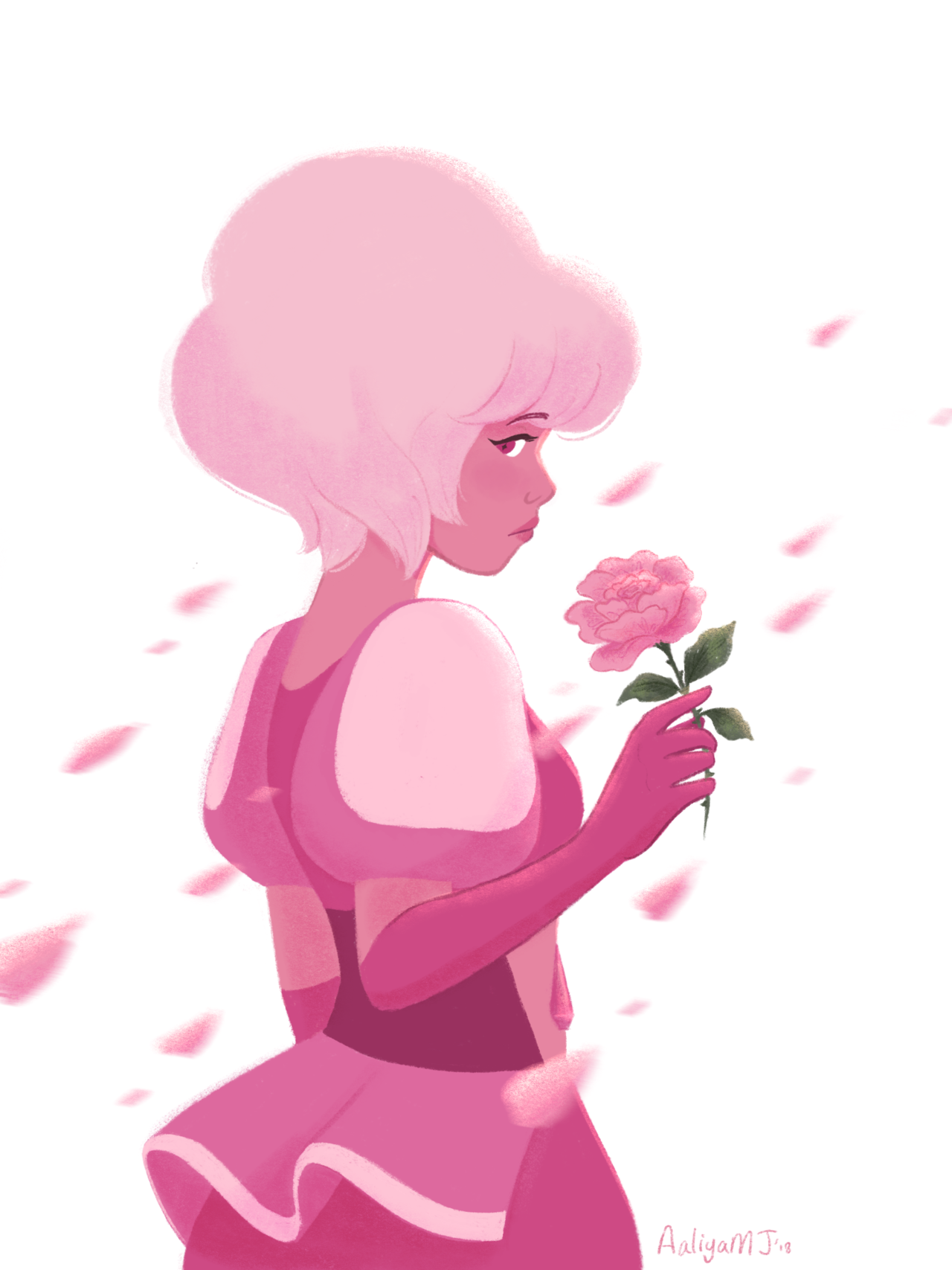 “A single pale rose… 🌸🌸🌸 ”