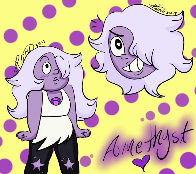 ~Amethyst~ Ready for April 9th for those new episodes!! Amethyst is my youngest brother’s favorite crystal gem, so I drew her first. Maybe Garnet or Pearl next? ~Stay Fabulous~
