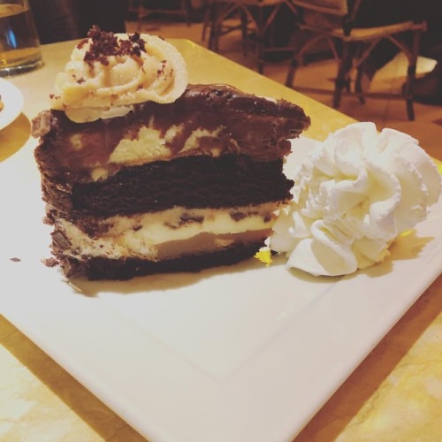 Reese’s peanut butter cup cheesecake from #cheesecakefactory was...