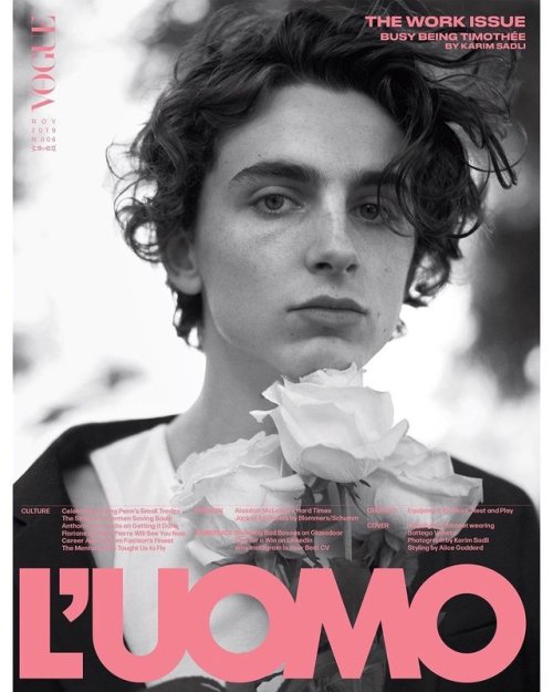 chalametdaily - Timothée Chalamet on the cover of L'Uomo Vogue...