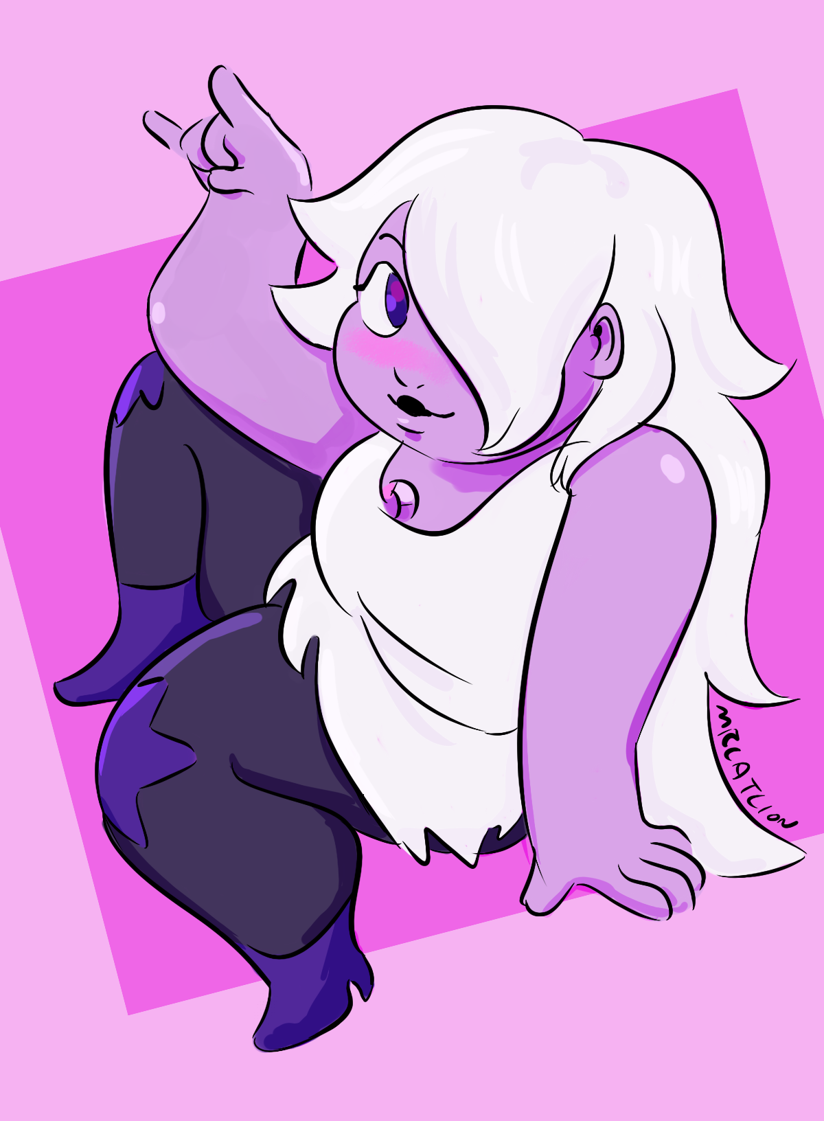 i wish I could turn into a helicopter and run from my feelings, but for now, I’ll just draw Amethyst Patreon | Kofi |Commissions