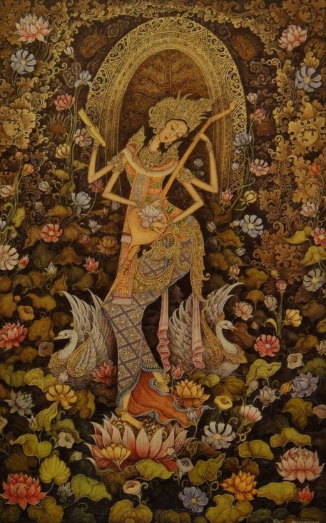 geritsel - Saraswati, the Hindu goddess of knowledge, music, art,...