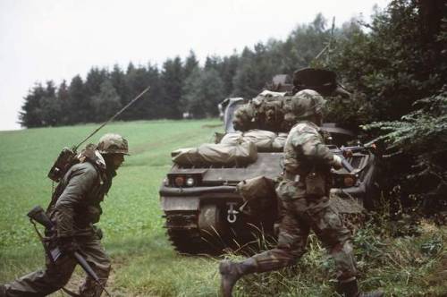 greasegunburgers - Members of the 1st Battalion, 67th Armor, run...