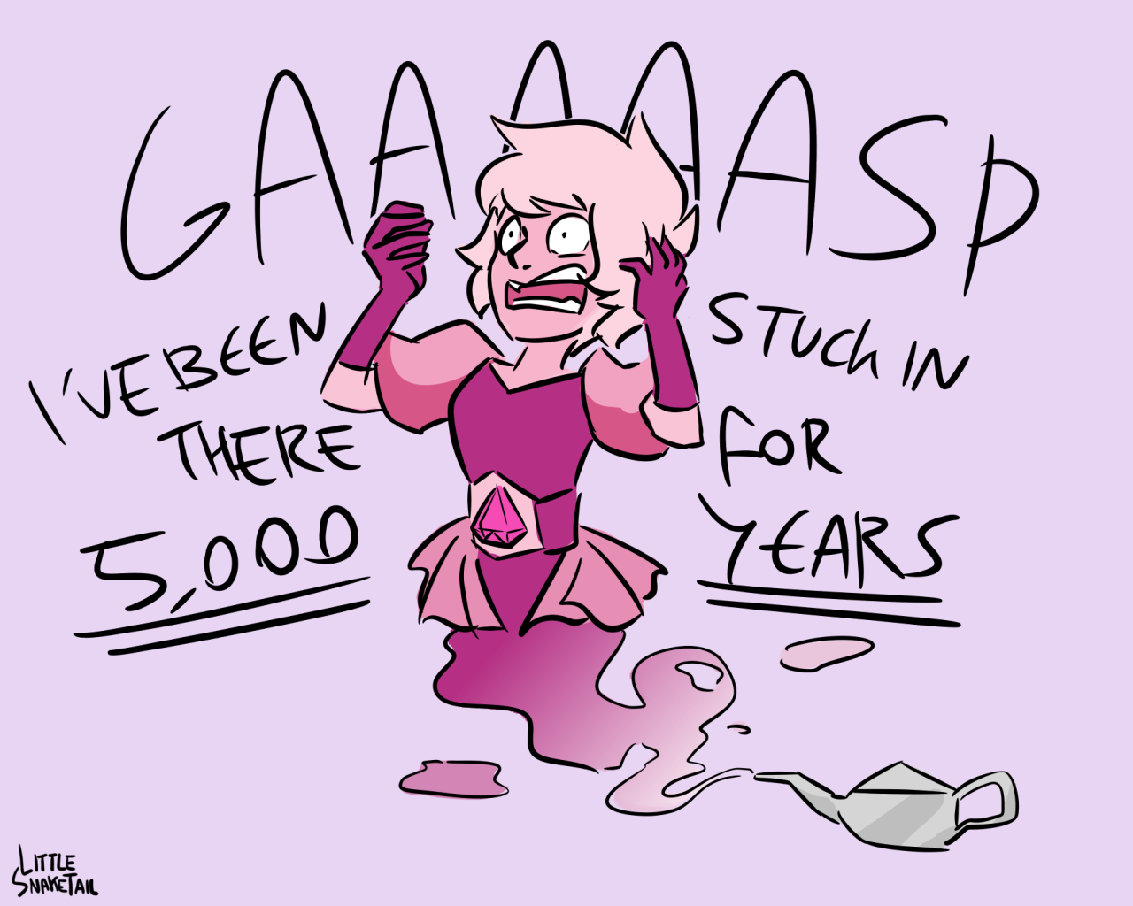 aut2imagineart said: Can you draw Pink Diamond as a genie? Answer: (I tried using FireAlpaca for the first time for this one)