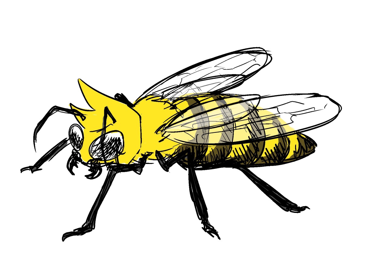 whiteroes1977 said: Yellow diamond as queen bee 🐝 Answer: 1. I’ve never drawn bees before as far as I can remember so it’s… not really good… 2. I know she looks more like a wasp but Google tells me...