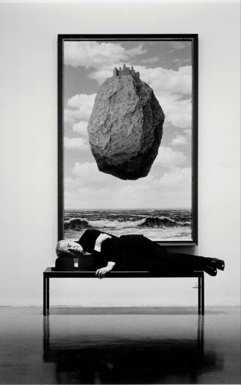 24hoursinthelifeofawoman - René Magritte sleeping at MOMA, 1965