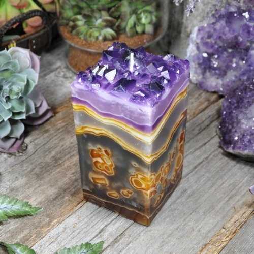 unicornempire - sosuperawesome - Crystal Geode Candles, by...