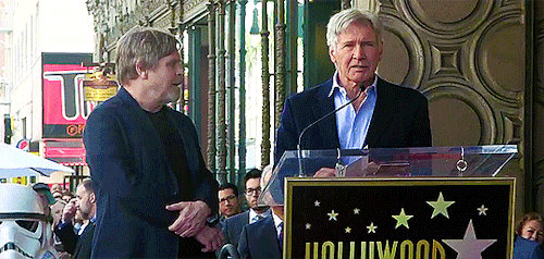 reys-bens:Harrison Ford talking about Carrie Fisher at Mark...
