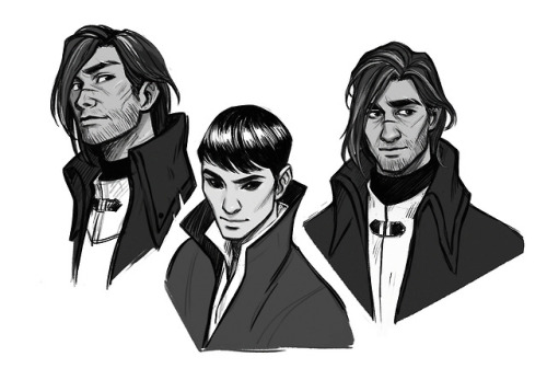 daryshkart:some Dishonored sketches of my faves for my faves -...