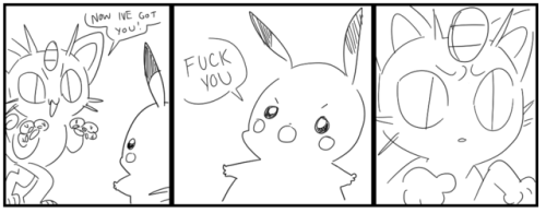 vulasaurart:pikachu needs to stop talking