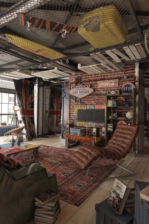 fineinteriors - Bachelor’s loft in Moscow, designed and...