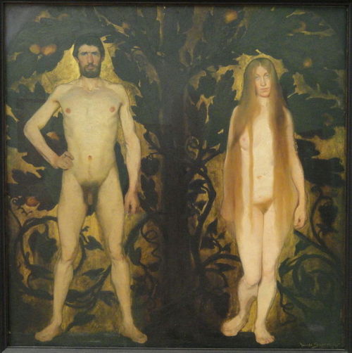 artworthybodies:Adam and Eve - Harald Slott Muller, 1890