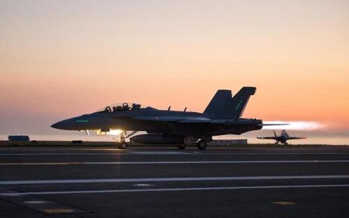 aviationblogs - EA-18G electronic warfare aircraft launching...